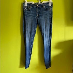 AG Adriano Goldschmied Stretch Super Skinny Ankle Denim Jeans Waist Size 28"